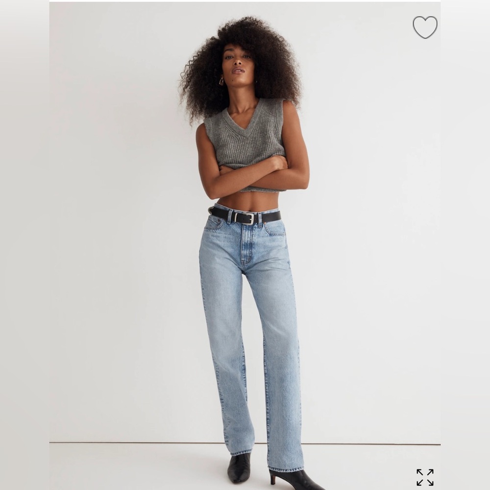 Madewell The Petite 90s Straight Jeans in Mercer Wash